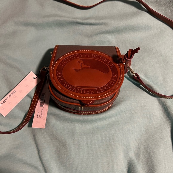 Dooney & Bourke Saddle Brown All-Weather Leather Crossbody - Picture 3 of 3